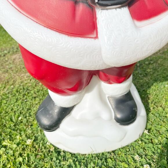 Empire Vintage Dancing Santa Blow Mold Waving with Light 40"- Bottom Cracked - Picture 4 of 15